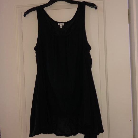 Anthropologie Tops - Odille Anthropologie flowy Black tank top tunic S